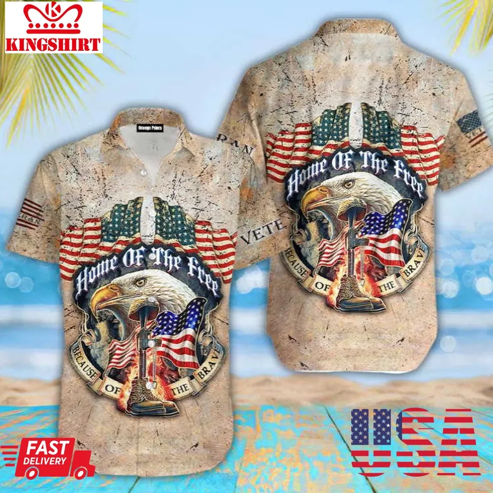 Bald Eagle Veteran Day Hawaiian Shirt Plus Size