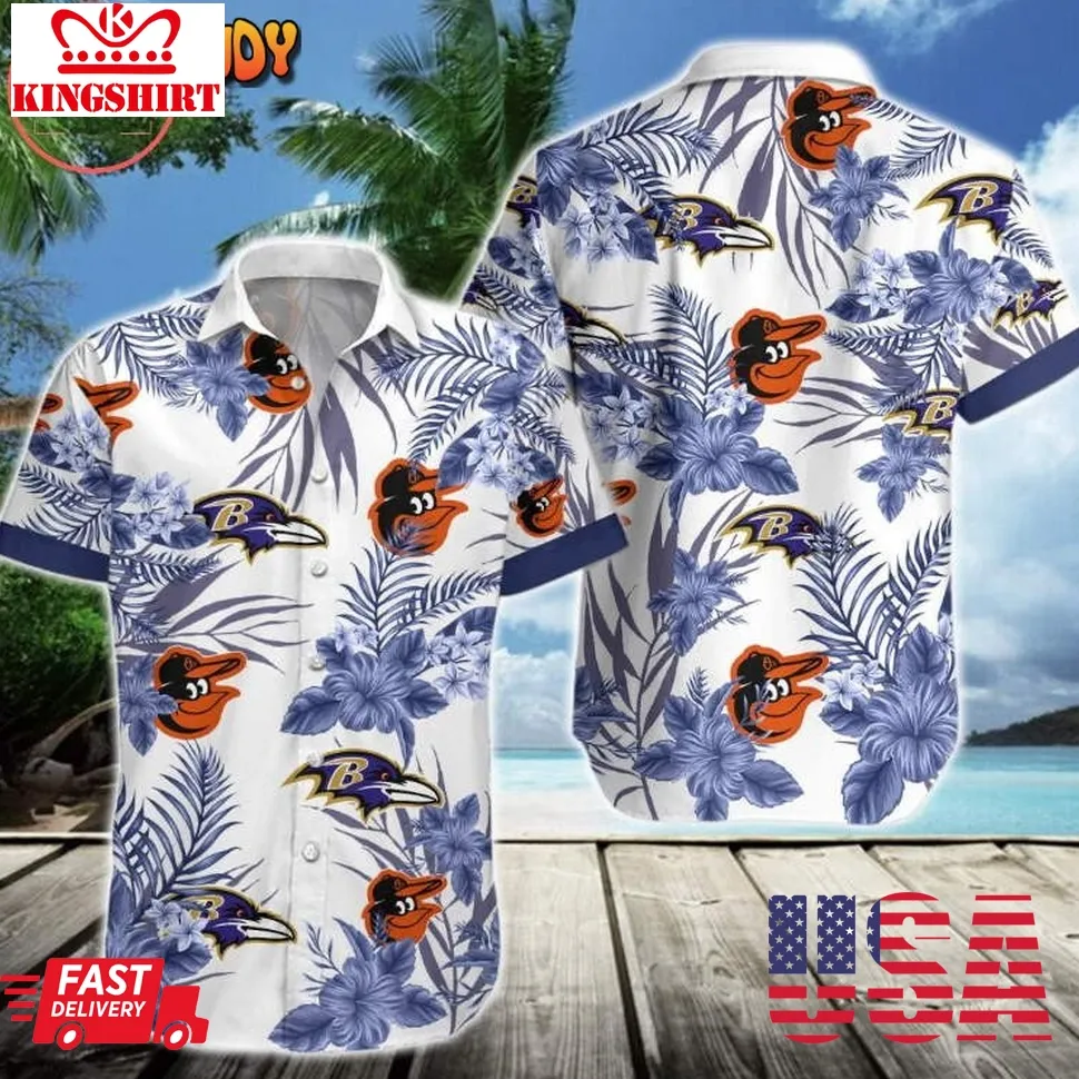 Baltimore Ravens Baltimore Orioles Hawaiian Shirt Plus Size