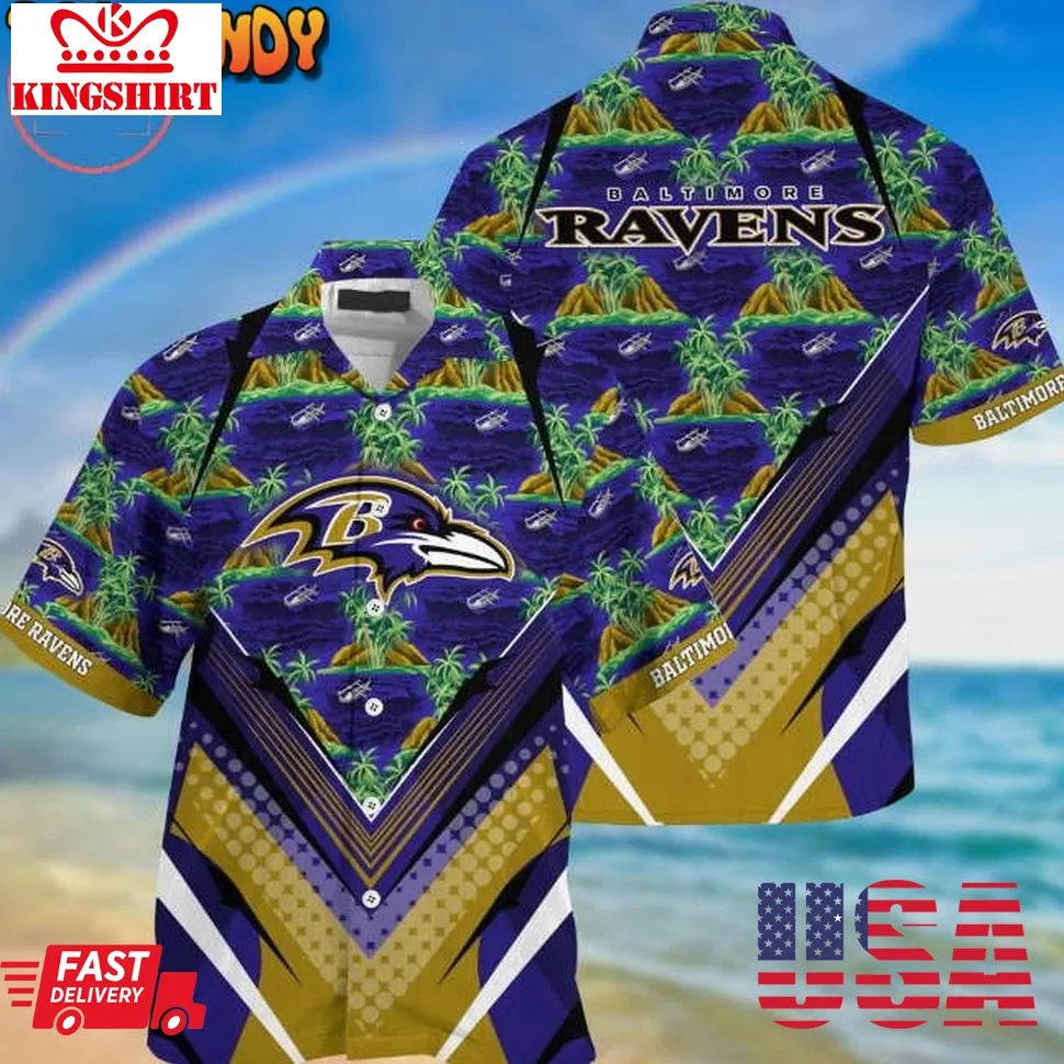 Baltimore Ravens Nfl Hawaiian Shirt Size up S to 5XL