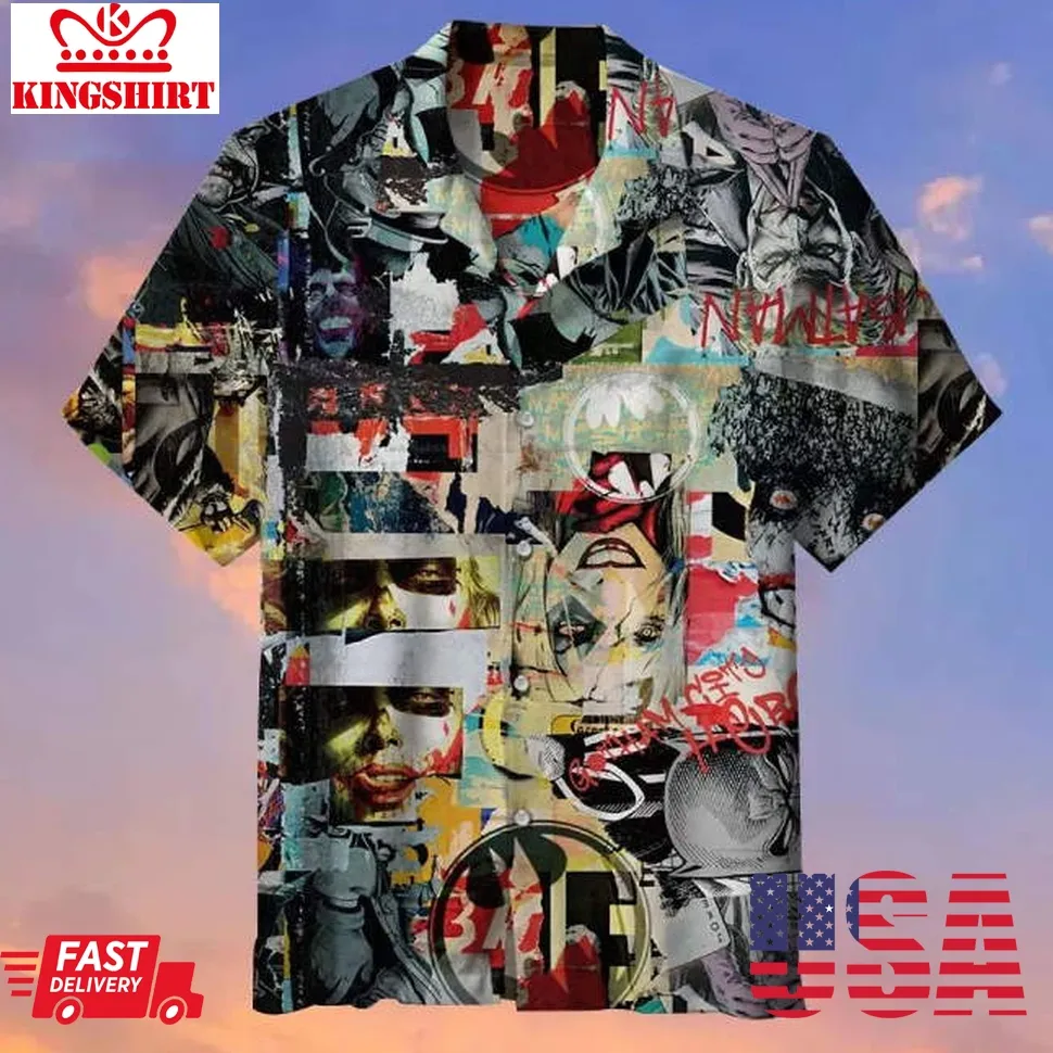 Batman Ft Joker 3D All Print Hawaiian Shirt Plus Size