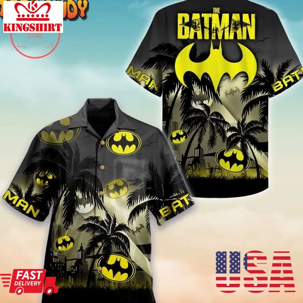 Batman Palm Tree Hawaiian Shirt Plus Size