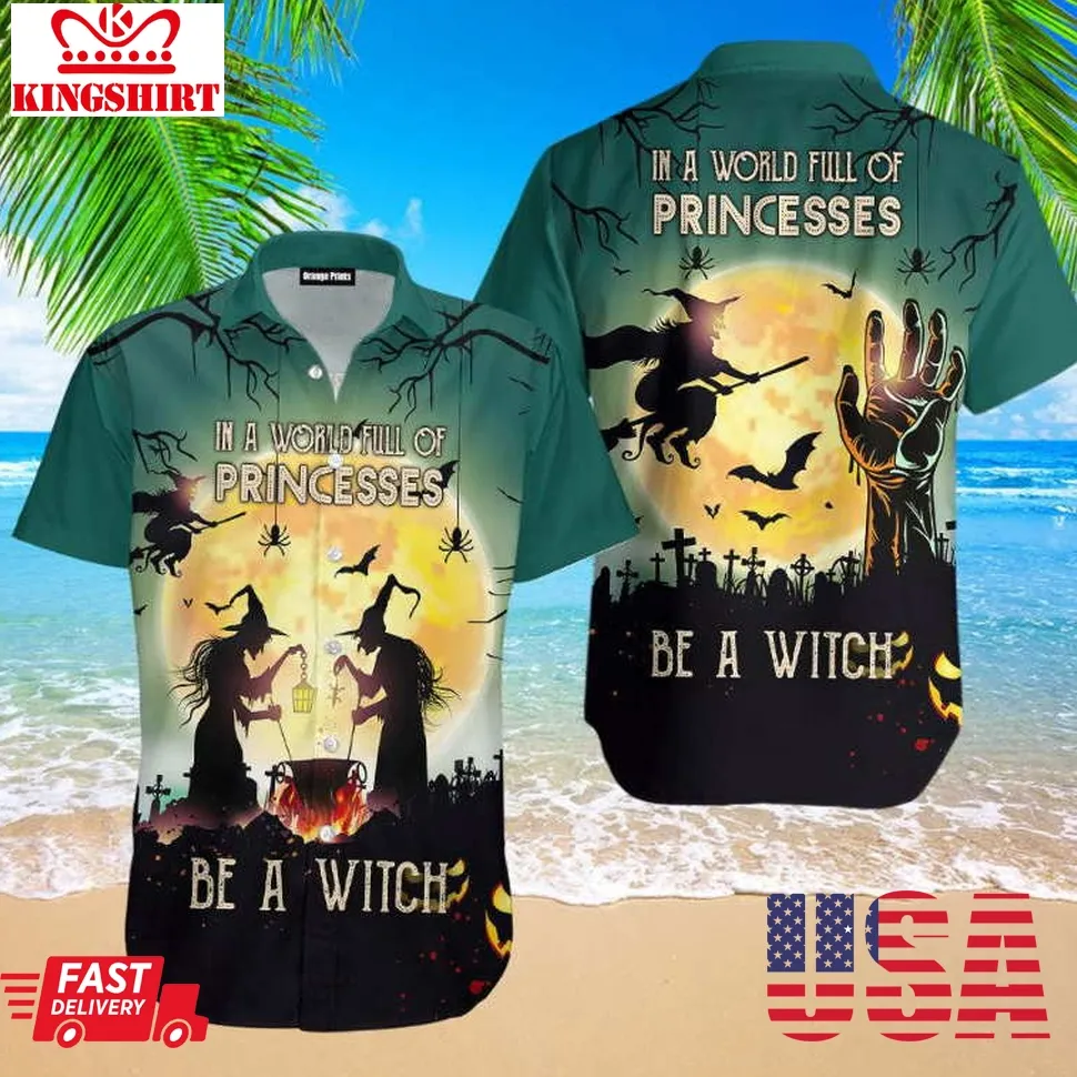 Be A Witch Halloween Hawaiian Shirt Plus Size
