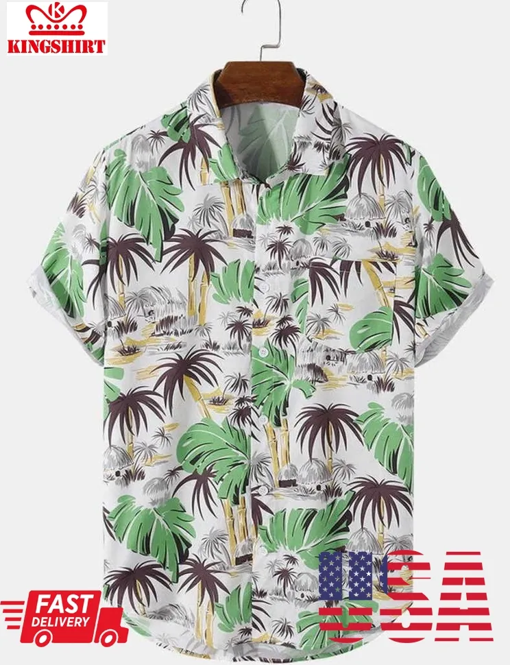 Beach Coconut Tree Hawaiian Shirt For Man And Woman Size up S to 5XL