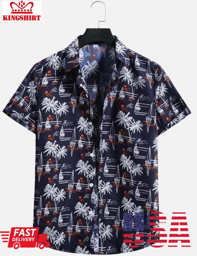Beach Coconut Tree Hawaiian Shirt Plus Size