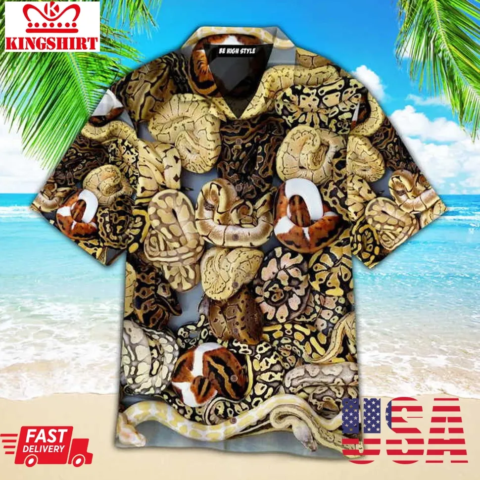 Beautiful Python Aloha Hawaiian Shirt Plus Size