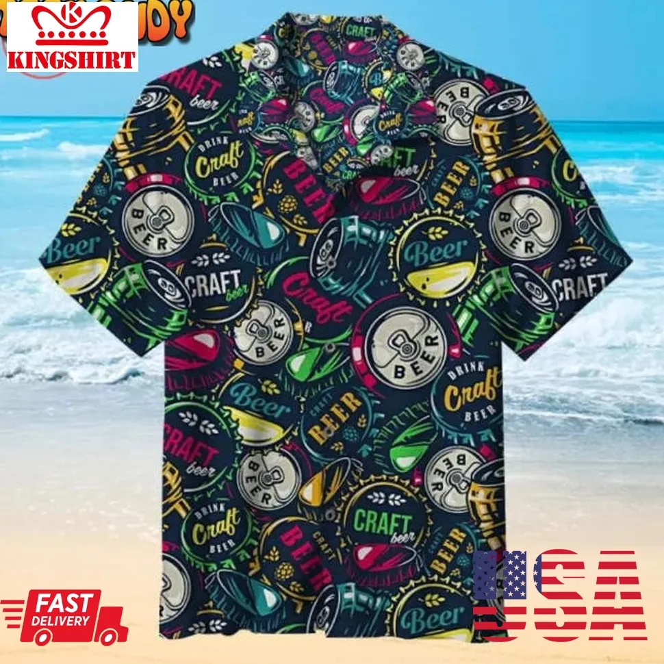 Beer Cap Pattern Hawaiian Shirt Unisex