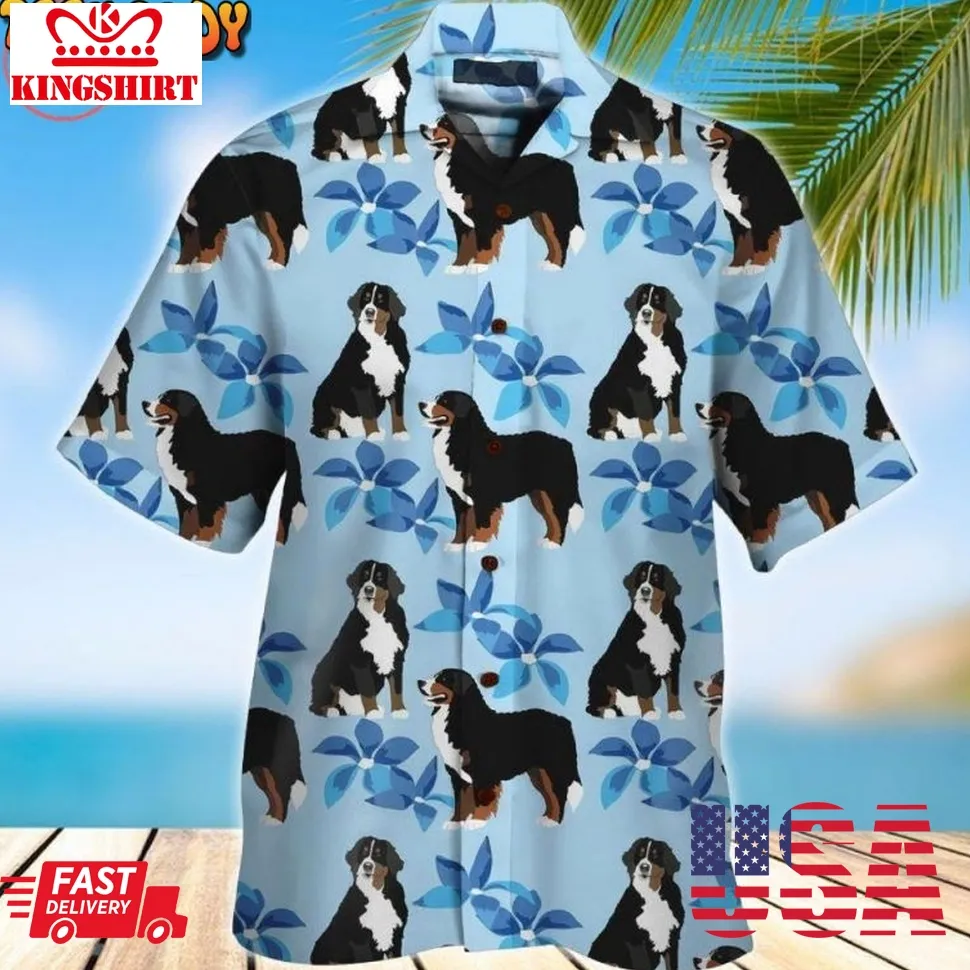 Bernese Mountain Hawaiian Shirt Unisex