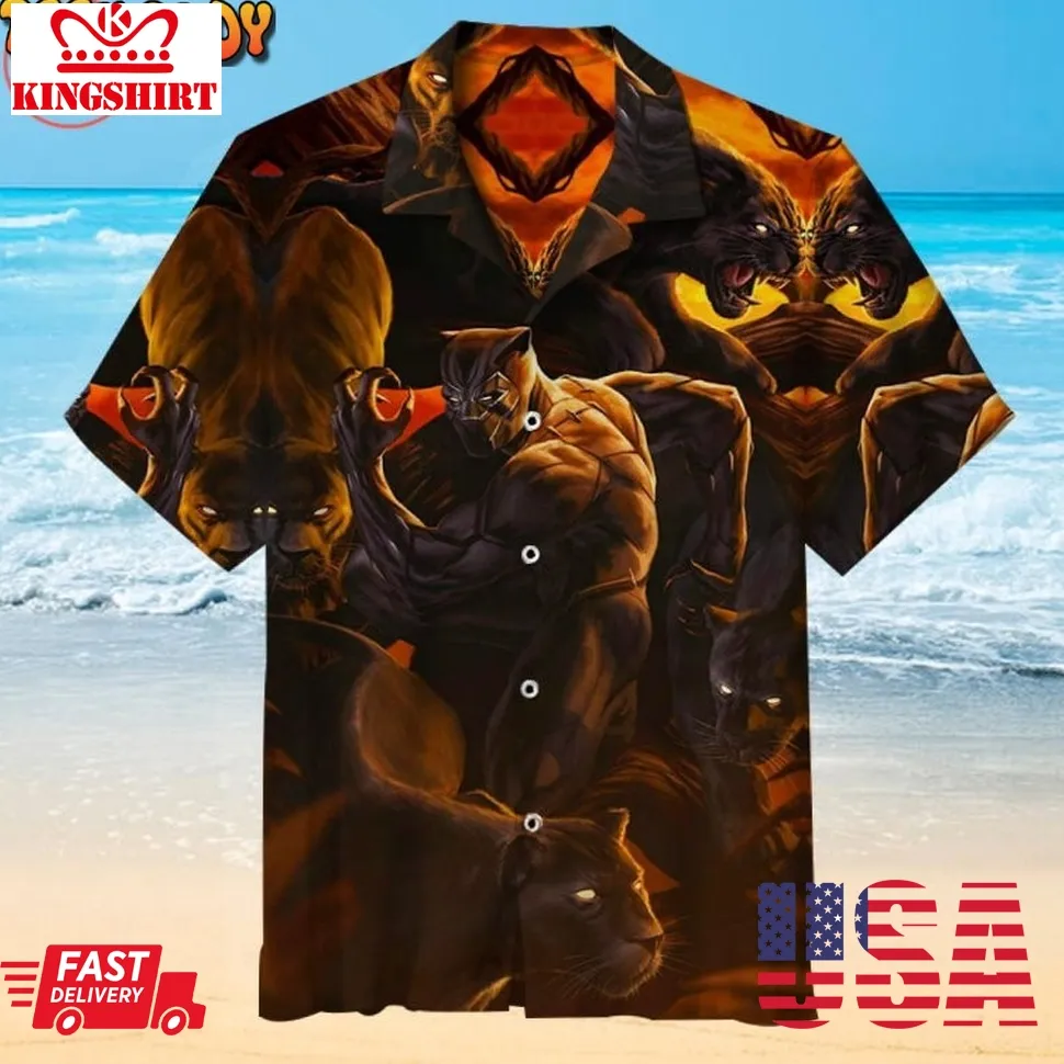 Black Panther Hawaiian Shirt Size up S to 5XL