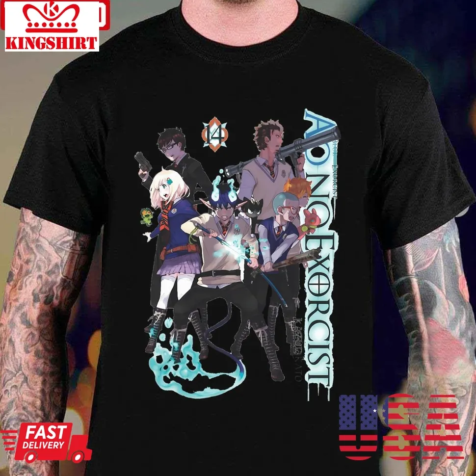 Blue Exorcist Anime Friend Squad Unisex T Shirt Plus Size
