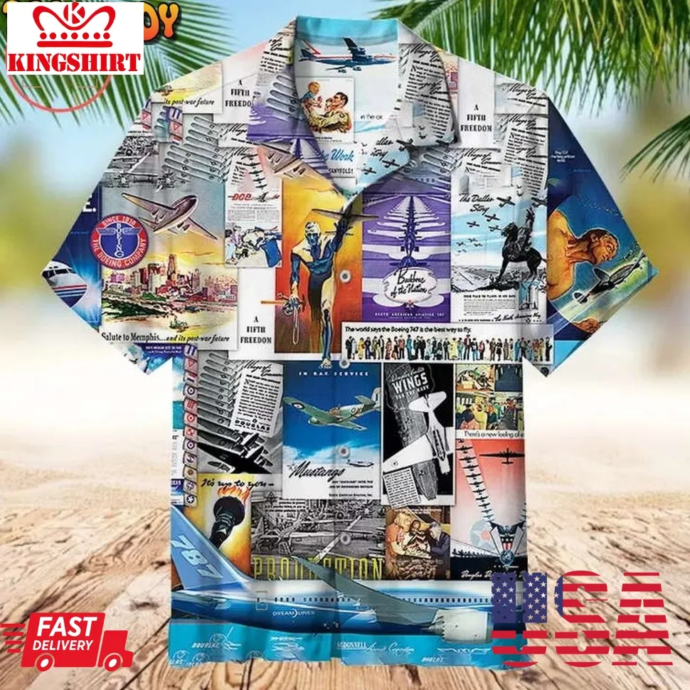 Boeing Advertising Collection Hawaiian Shirt Unisex