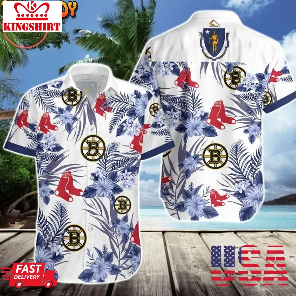 Boston Bruins Boston Red Sox Hawaiian Shirt Unisex