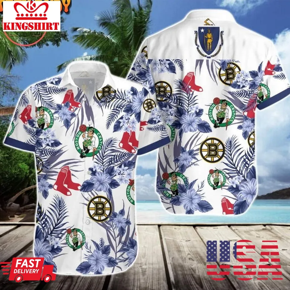 Boston Celtics Boston Bruins Boston Red Sox Hawaiian Shirt Unisex