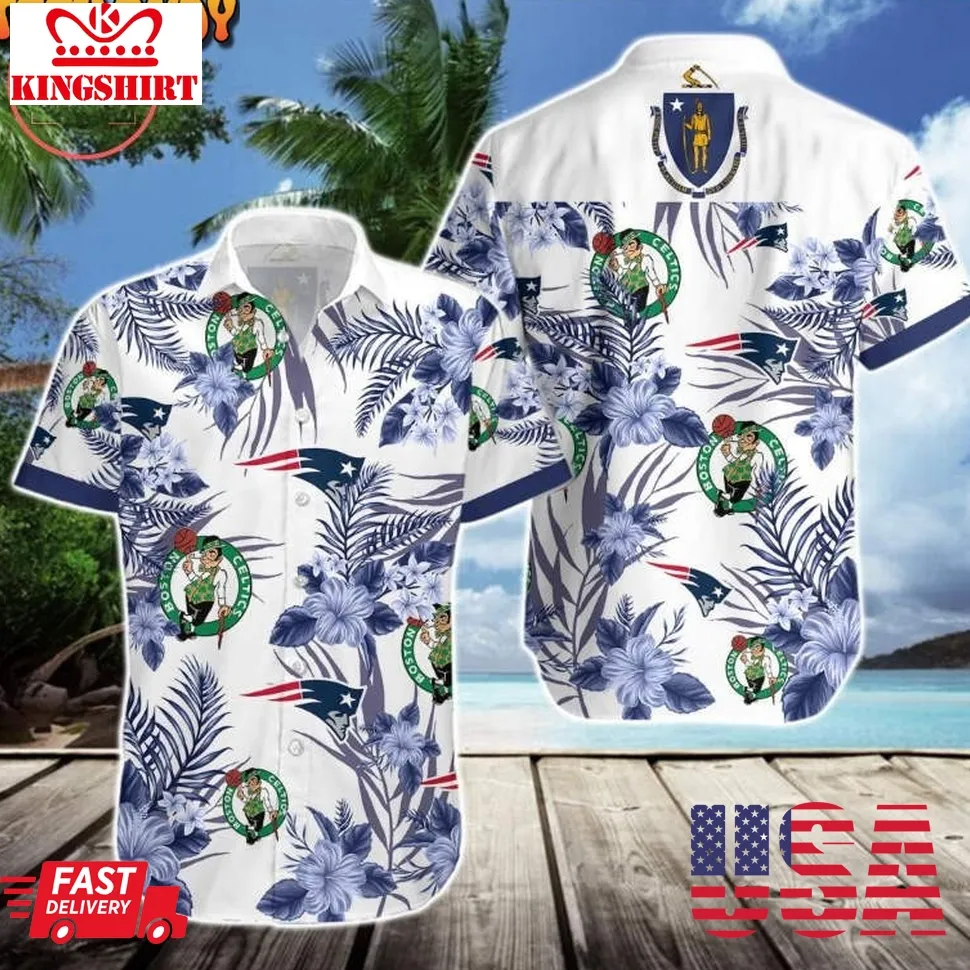 Boston Celtics New England Patriots Hawaiian Shirt Plus Size