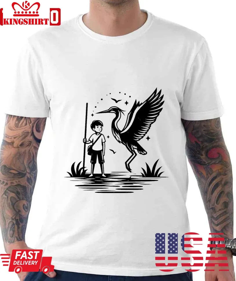 Boy And The Heron Riverside Reflections Unisex T Shirt Size up S to 4XL