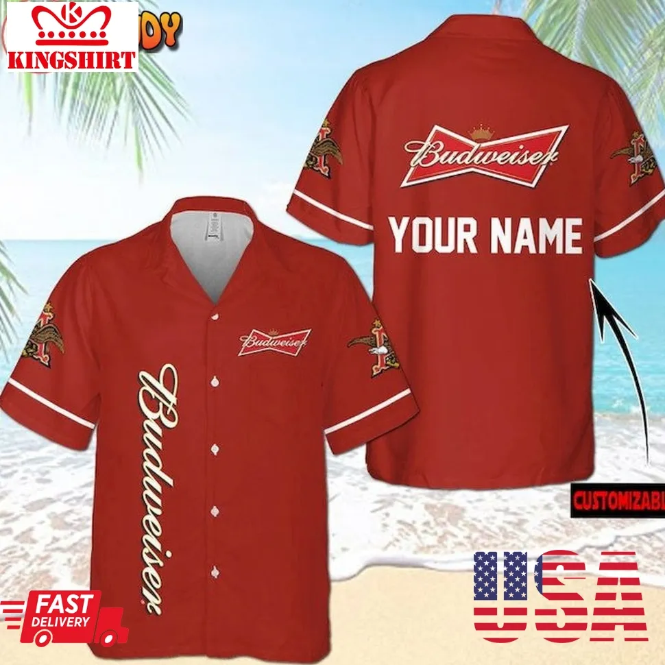 Budweiser Custom Name Hawaiian Shirt Unisex