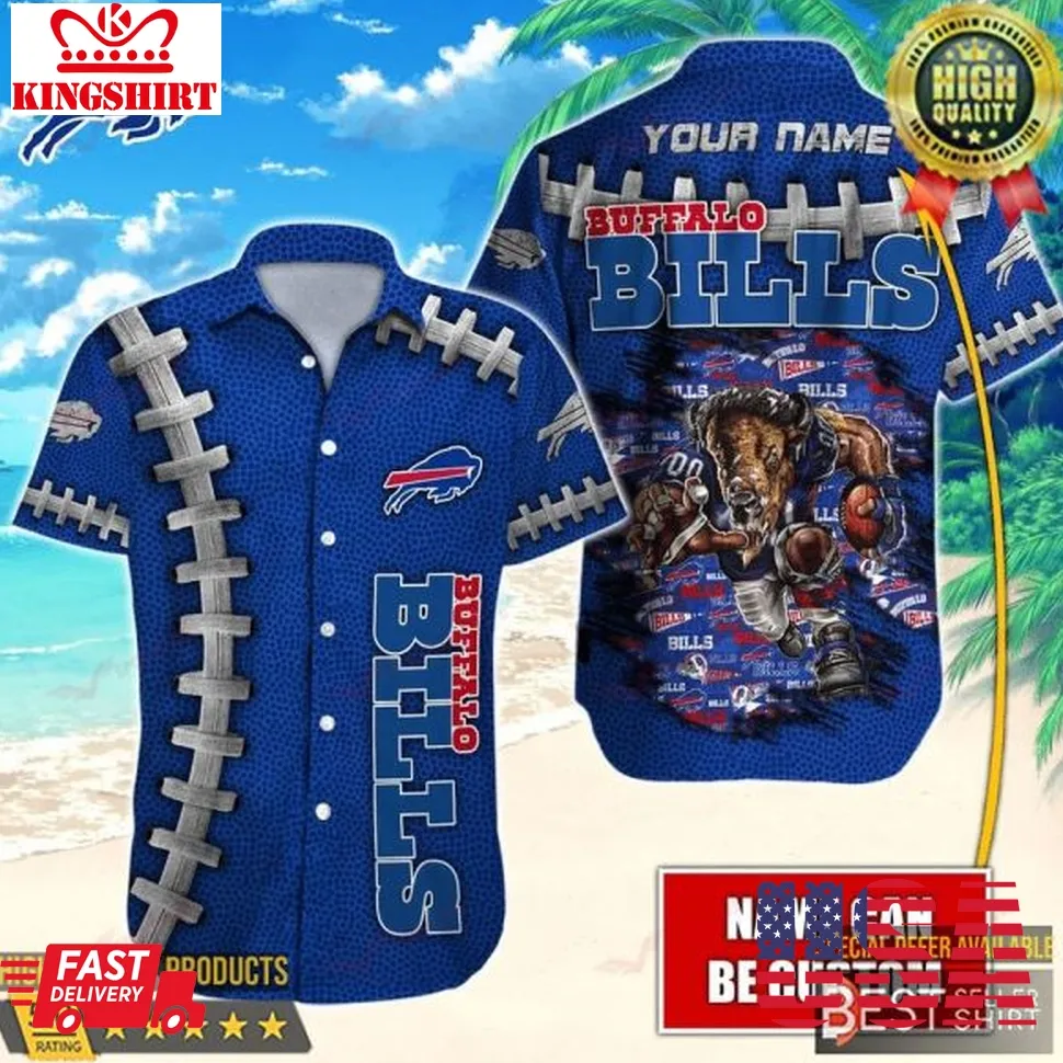 Buffalo Bills Mascot Football Nfl Hawaiian Shirt Dad Gifts Personalized Gifts Unisex