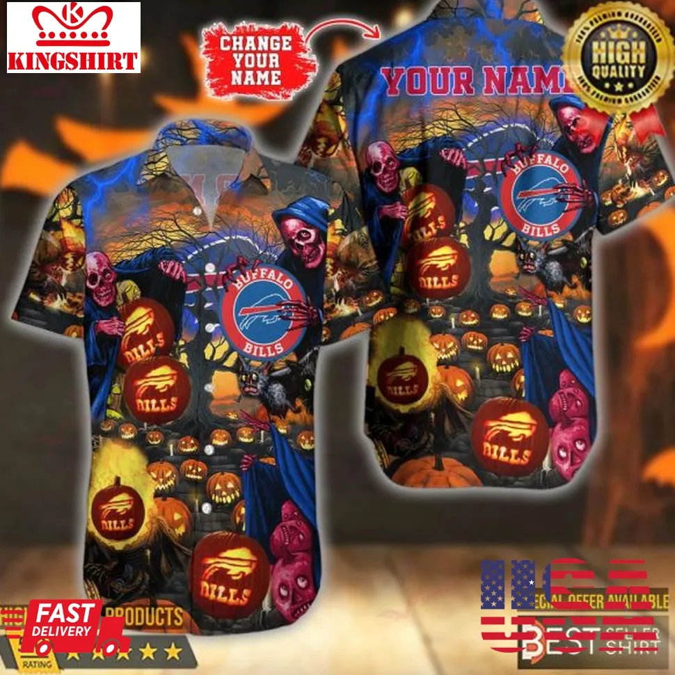 Buffalo Bills Nfl Halloween Outifts Hawaiian Shirt Dad Gifts Personalized Gifts Unisex