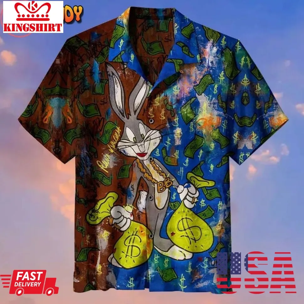 Bugs Bunny Rainy Days Hawaiian Shirt Plus Size