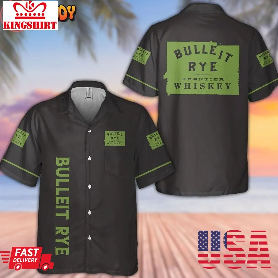 Bulleit Rye Frontier Whiskey Hawaiian Shirt Plus Size