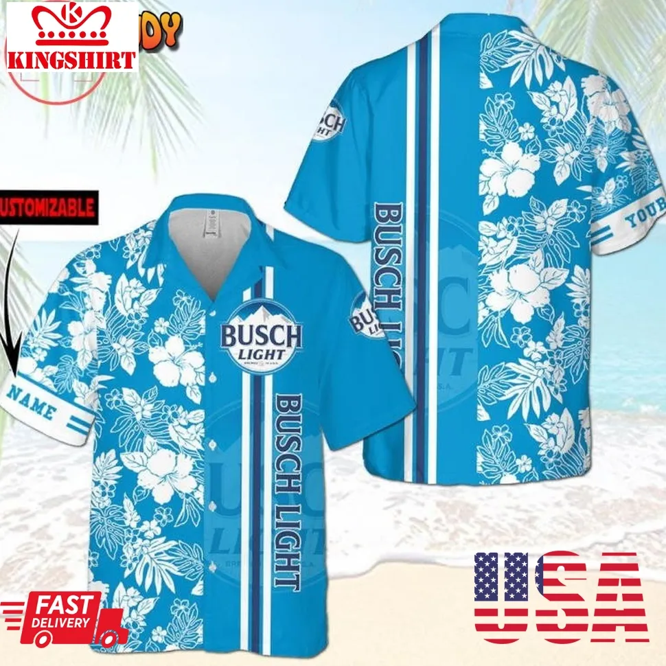 Busch Light Custom Name Hawaiian Shirt Plus Size
