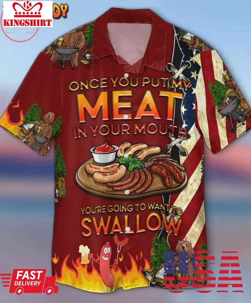Camping Put My Meat Want To Swallow Hawaiian Shirt Unisex