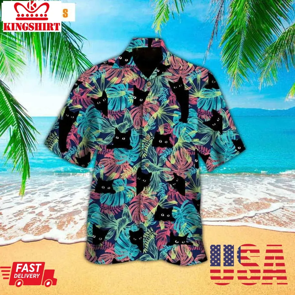 Cat Lovers Summer Tropical, Cat Hawaiian Shirt Unisex