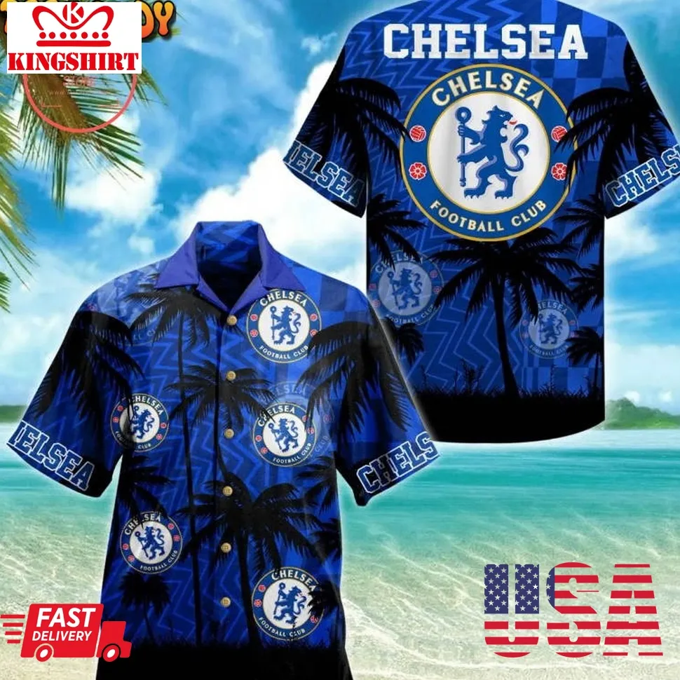 Chelsea Fc Palm Hawaiian Shirt Plus Size