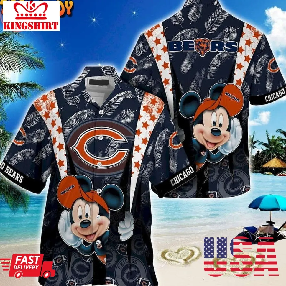 Chicago Bears Mickey Mouse Hawaiian Shirt Size up S to 5XL