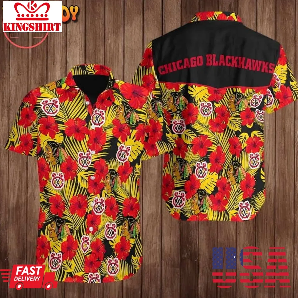 Chicago Blackhawks News Hawaiian Shirt Size up S to 5XL