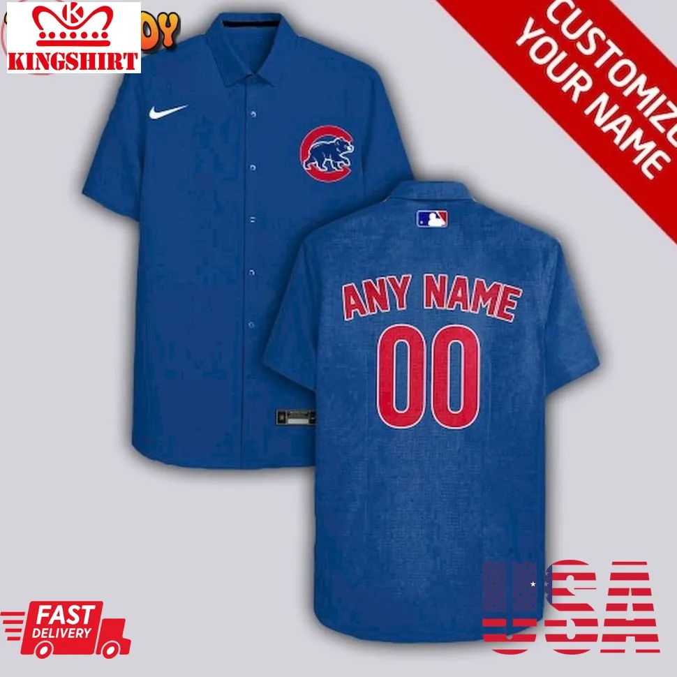 Chicago Cubs Personalized Hawaiian Shirt Size up S to 5XL