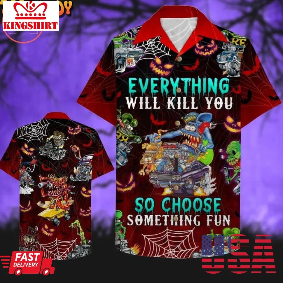 Choose Something Fun Halloween Hawaiian Shirt Size up S to 5XL