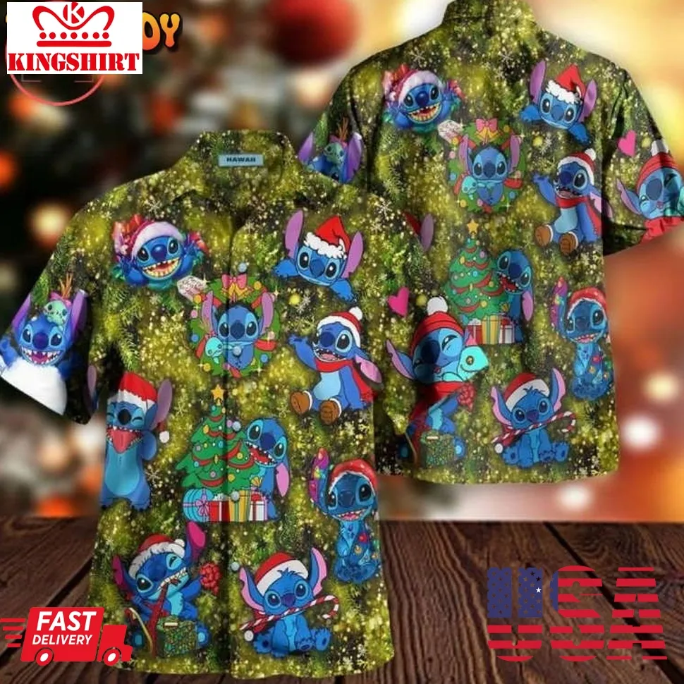 Christmas Tree Stitch Hawaiian Shirt Size up S to 5XL