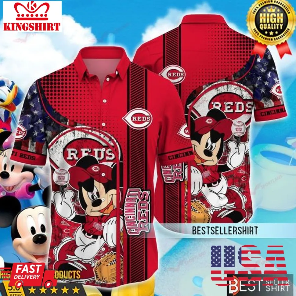 Cincinnati Reds Mlb Disney Hawaiian Shirt 2023 Mickey Mouse Plus Size