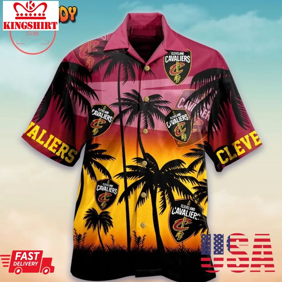 Cleveland Cavaliers Palm Hawaiian Shirt Plus Size