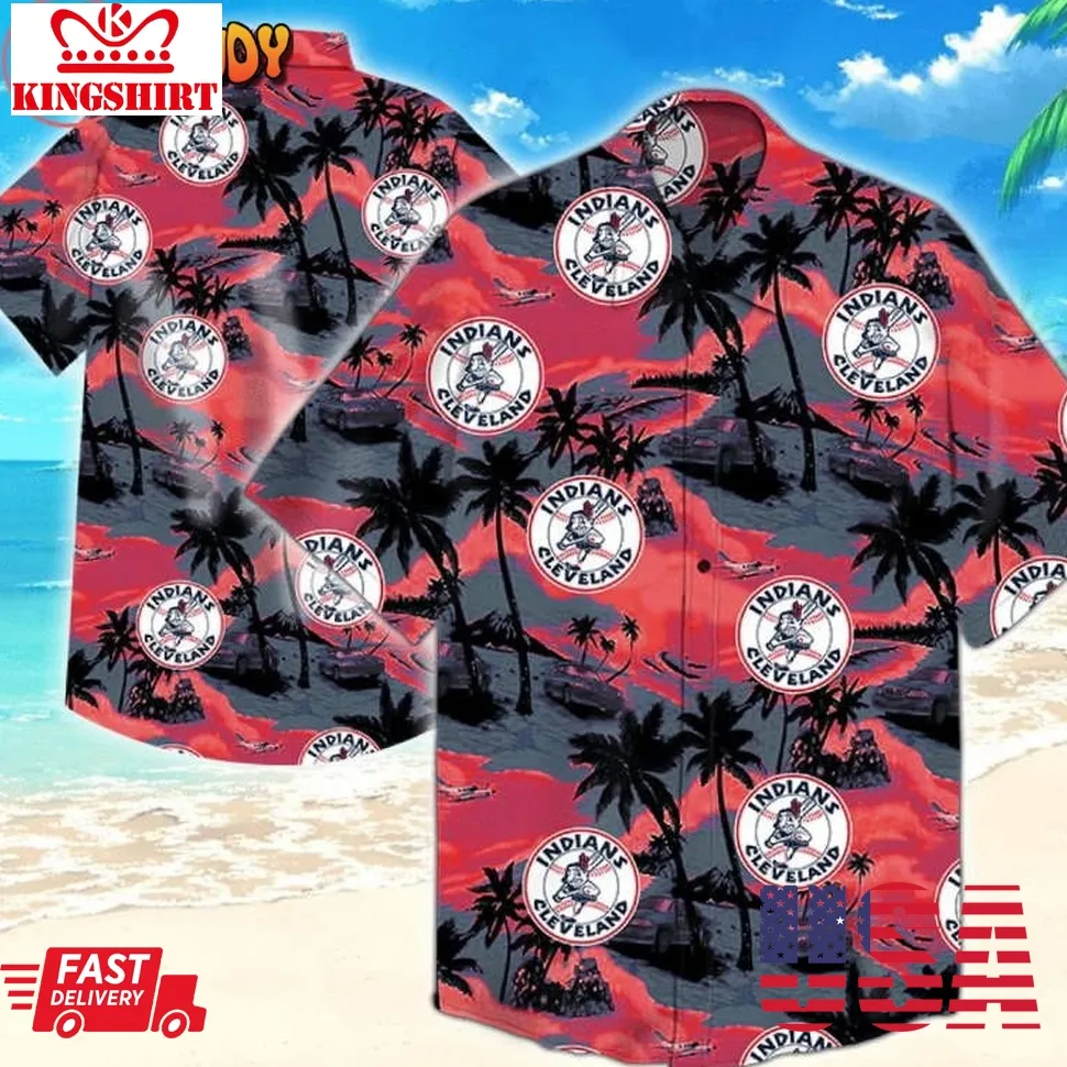 Cleveland Indians Mlb Tommy Bahama Hawaiian Shirts Size up S to 5XL