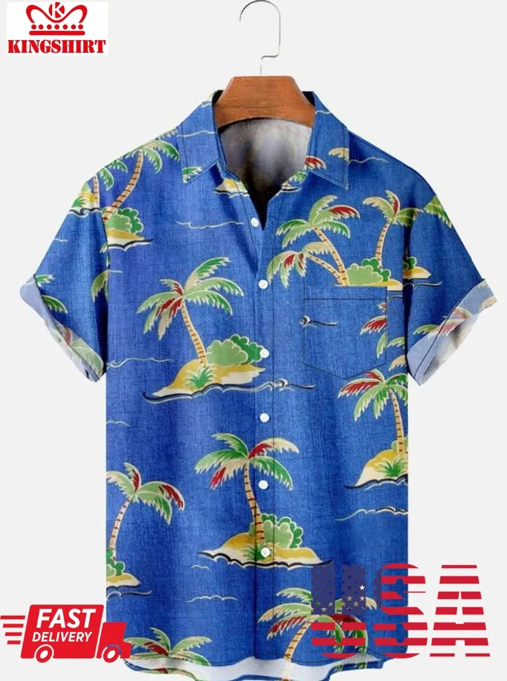Coconut Tree Hawaii Beach Hawaiian Shirt Unisex