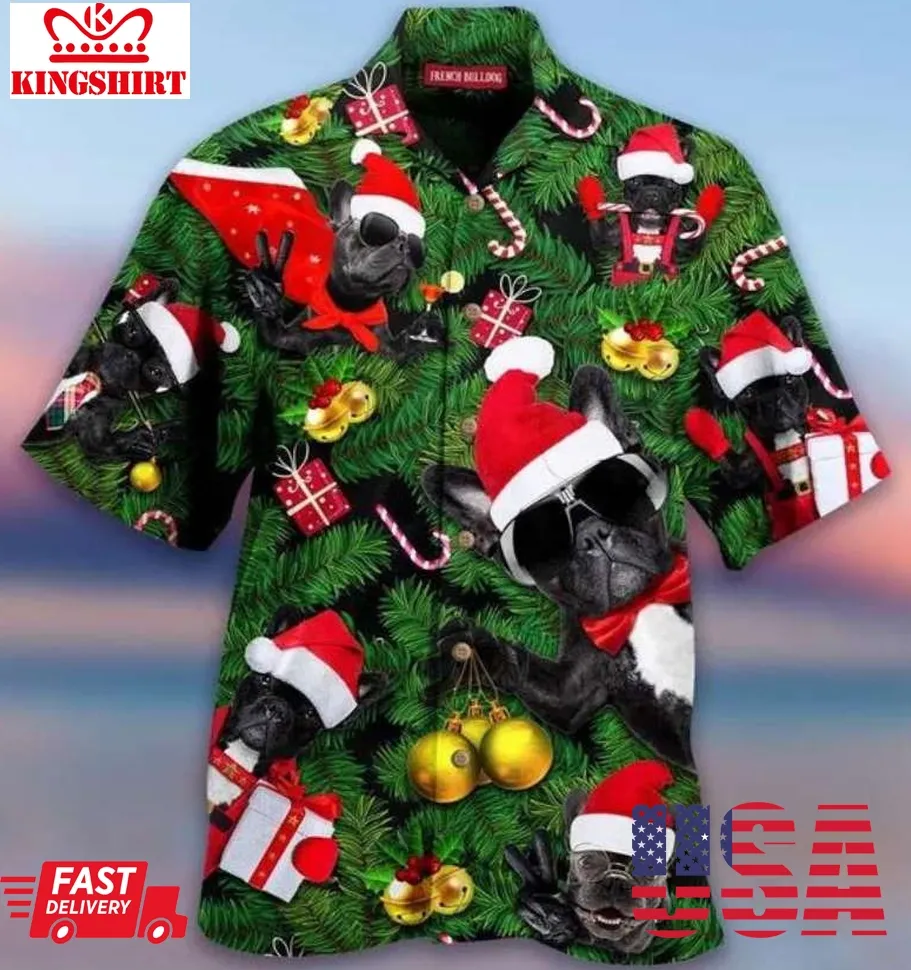Cool Christmas French Bulldog Hawaiian Shirt Unisex