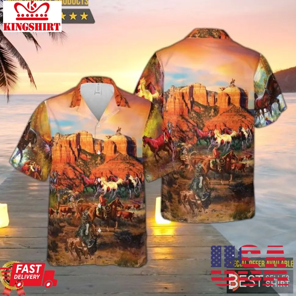 Cowboy Love Life Hawaiian Shirt Special Gift For Cowboy Lovers Western Cowboy Hawaiian Shirt Size up S to 5XL