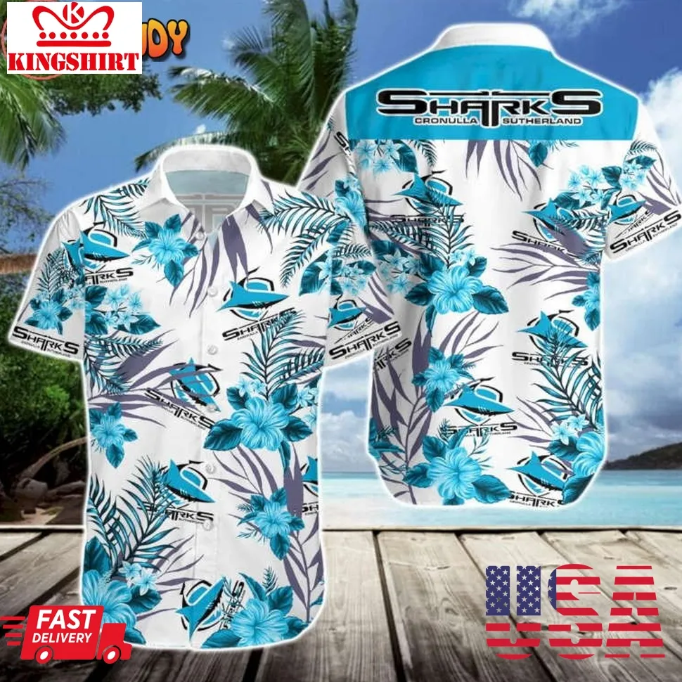 Cronulla Sharks Hawaiian Shirt Unisex