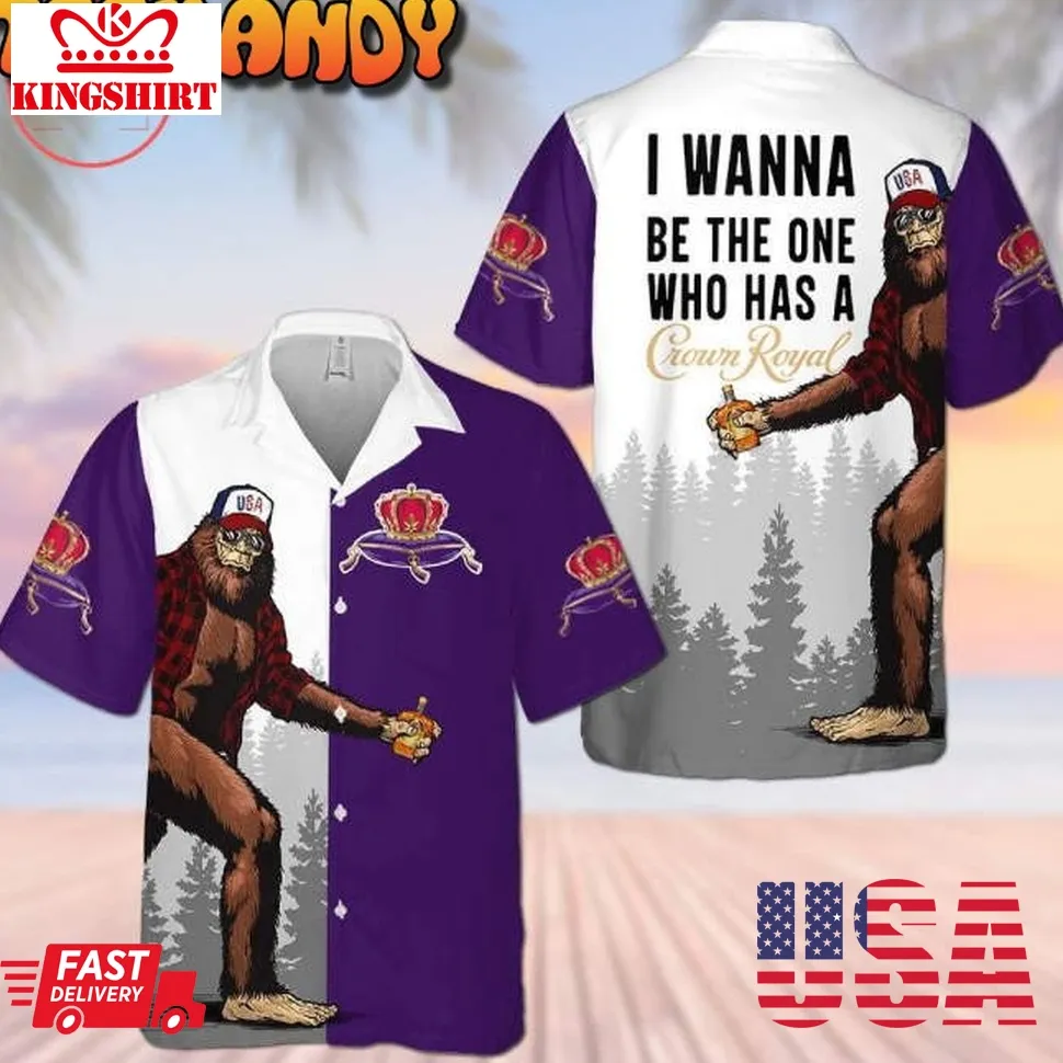 Crown Royal Bigfoot Hawaiian Shirt Unisex