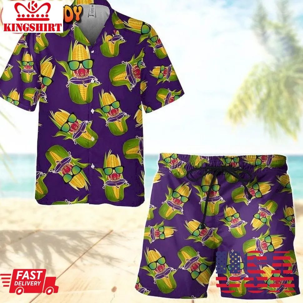Crown Royal Corn Hawaiian Shirt Size up S to 5XL