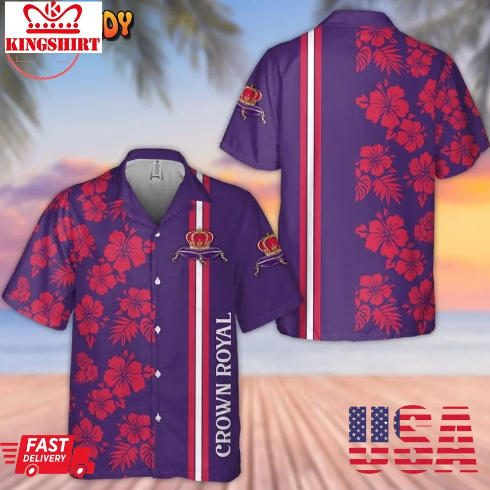 Crown Royal Hawaiian Shirt Size up S to 5XL