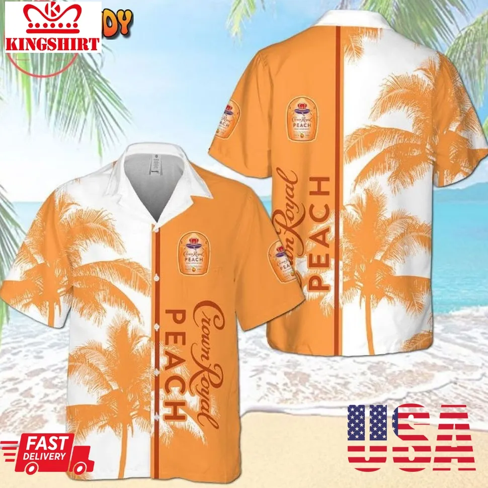Crown Royal Peach Hawaiian Shirt Unisex