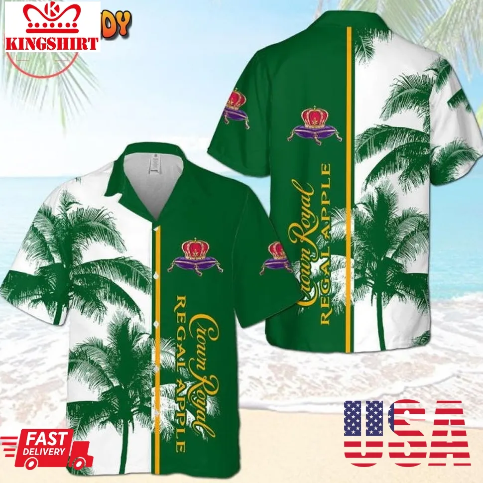 Crown Royal Regal Apple Hawaiian Shirt Size up S to 5XL