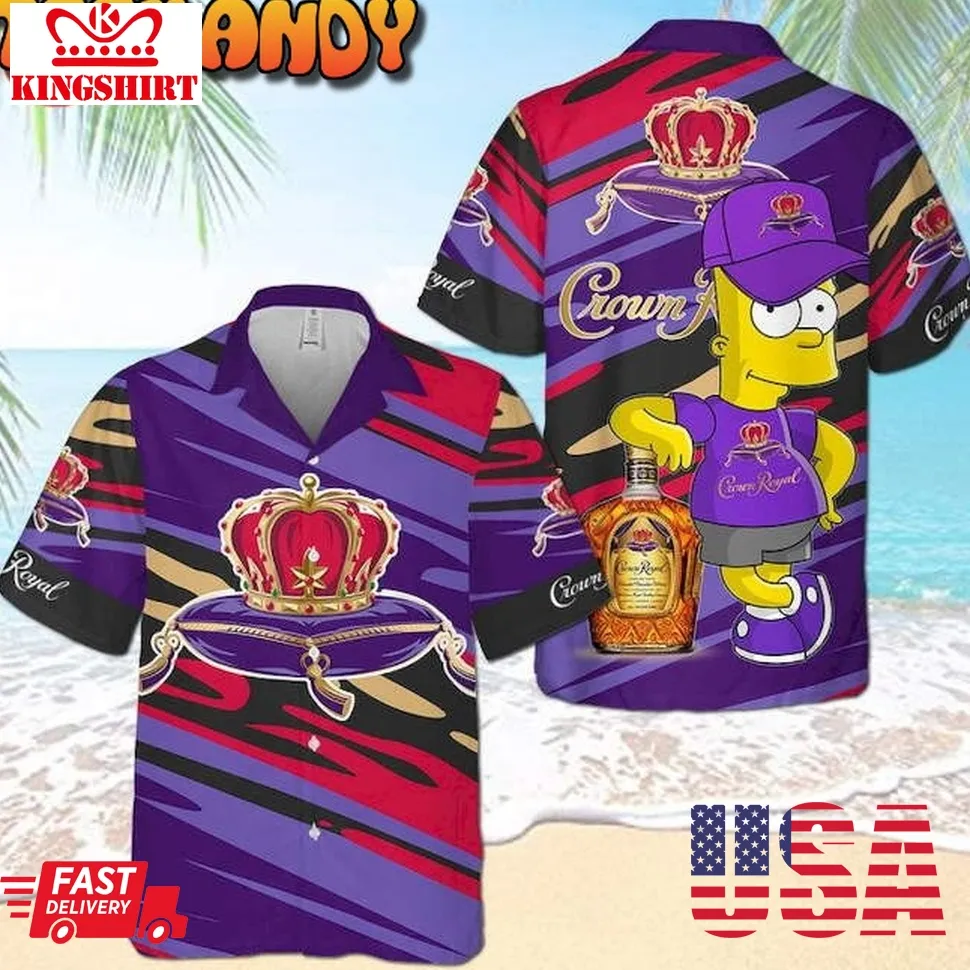 Crown Royal The Simpson Hawaiian Shirt Plus Size