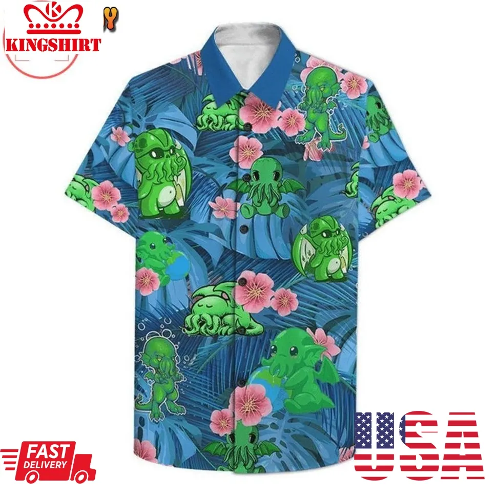 Cthulhu Pokemon Hawaiian Shirt Plus Size
