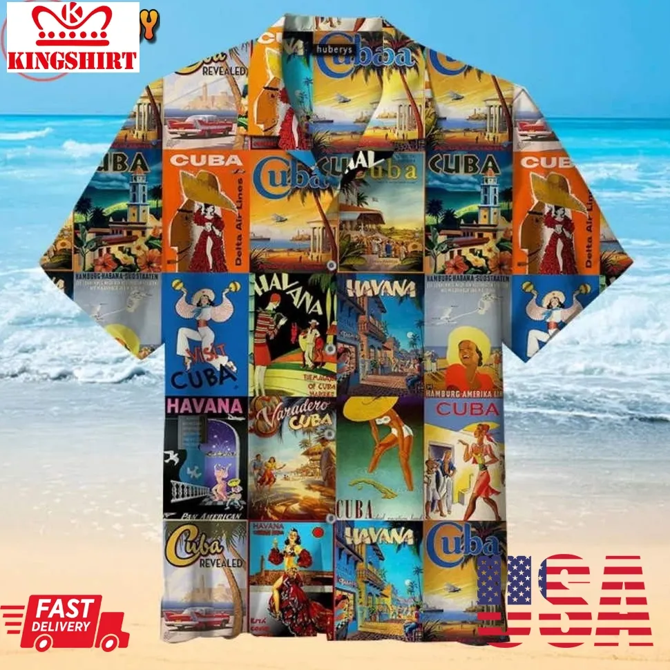 Cuba Havana Beach Travel Hawaiian Shirt Plus Size