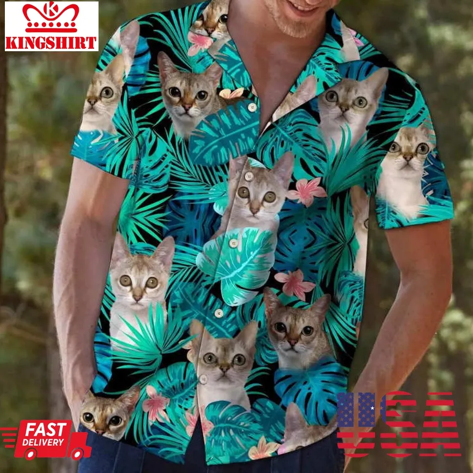 Cute Cat Hawaiian Shirt Unisex