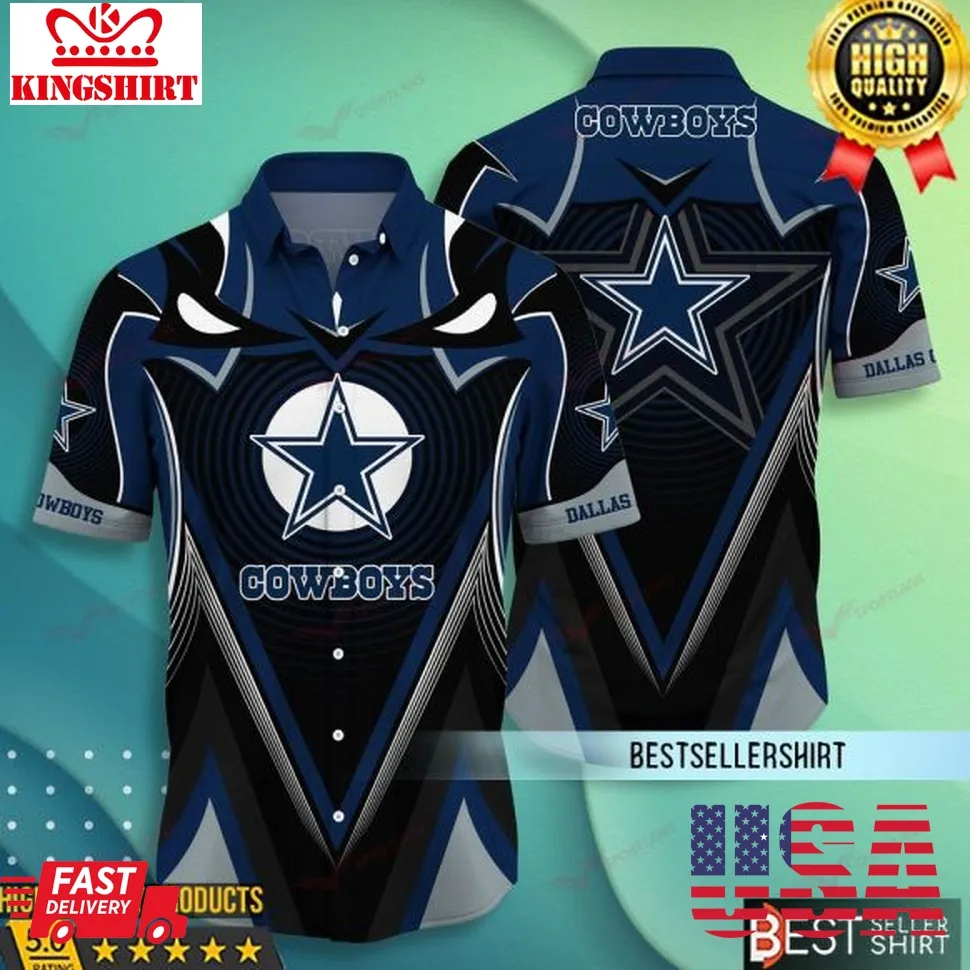 Dallas Cowboys Logo Mlb Hawaiian Shirts Size up S to 5XL