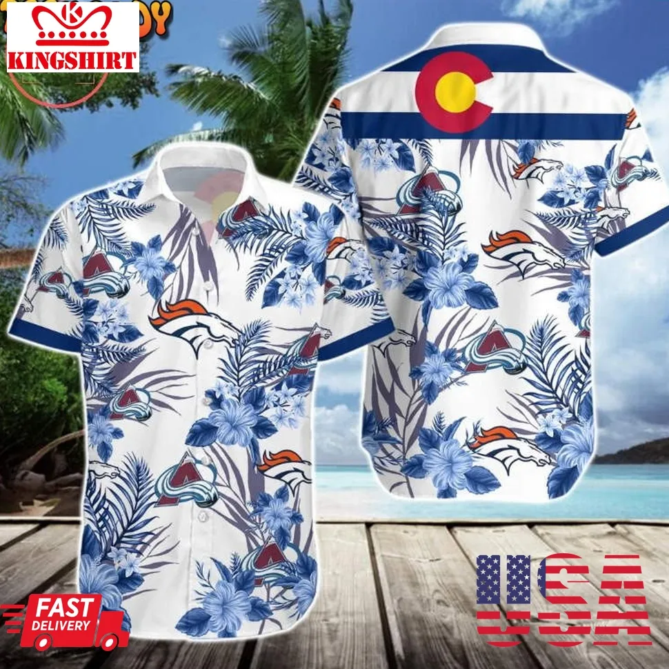Denver Broncos Colorado Avalanche Hawaiian Shirt Unisex